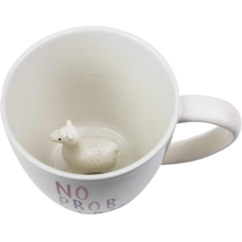 White Mug with Llama Inside